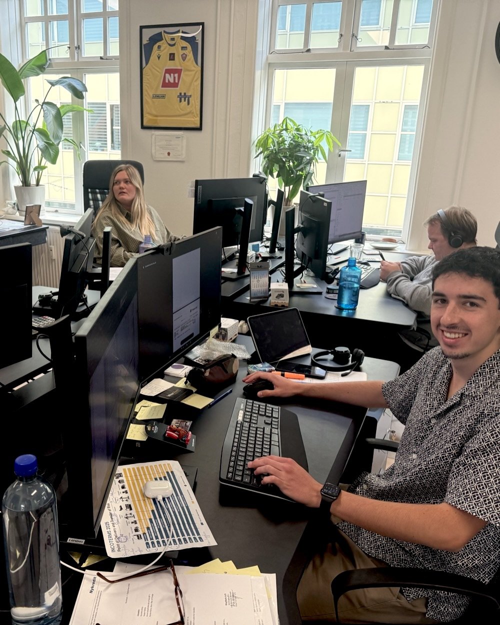 The Aarhus team at work in the head office