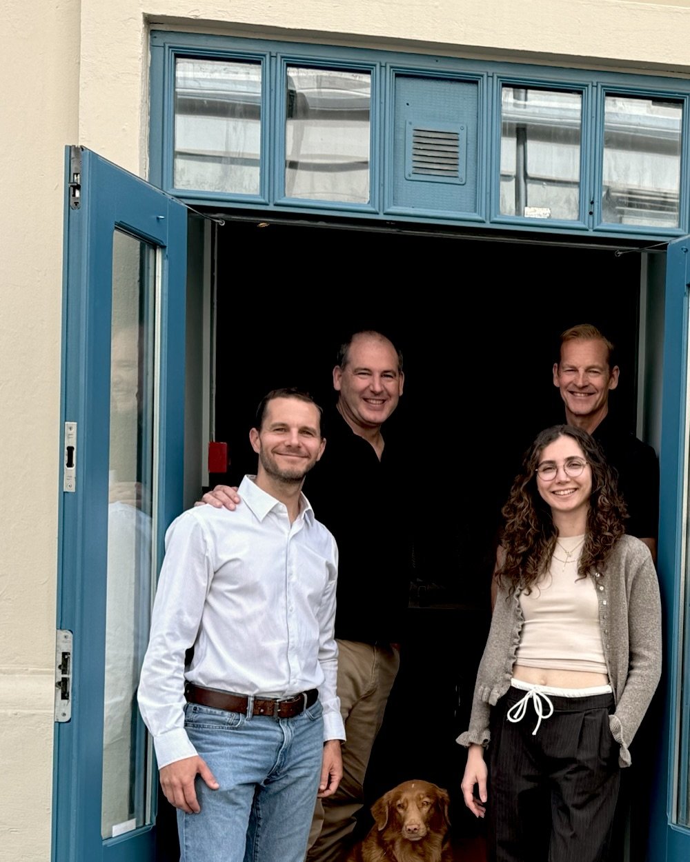 The Oslo team in the doorway of the Vika office
